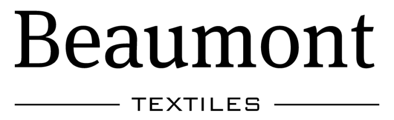 Beaumont textiles logo. Lindsay's Textiles. Blinds, curtains, net curtains, voiles. Warminster, Wiltshire